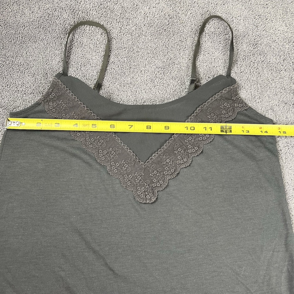 AMERICAN EAGLE OUTFITTERS Cami Tank Top Women Size XS Gray Y2K Style Lace Detail - Picture 9 of 10